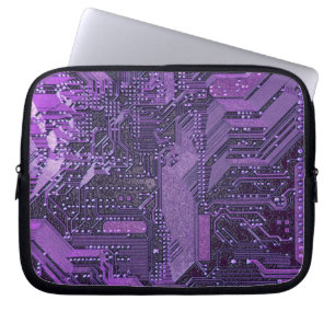 Lila Cyberschalttafel Tech Art Electronics Laptopschutzhülle