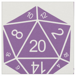 Lila D20-Würfel Stoff