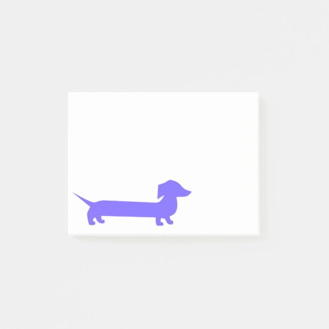 Lila Dachshund Süße Doxie Post-it Klebezettel (Vorderseite)