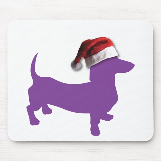 Lila Dackel Mousepad (Vorne)