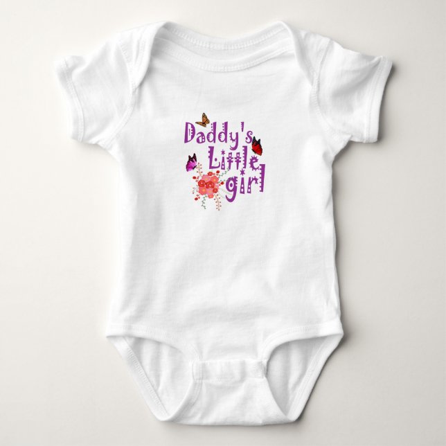 LILA DADDY-SPRICHWORT BABY STRAMPLER (Vorderseite)