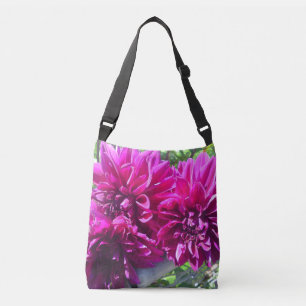 Lila Dahlia Blume Bag Tragetaschen Mit Langen Trägern