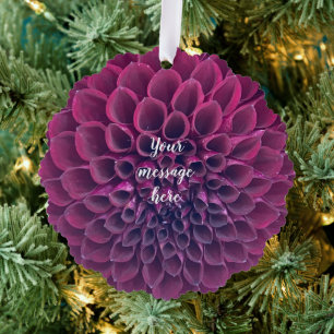 Lila Dahlia-Blume Ornament Karte