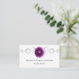 Lila Dahlia Floral Shop Business Card Visitenkarte