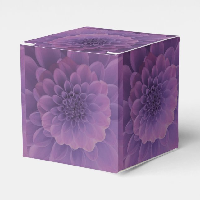 Lila Dahlia Geschenkschachtel (Vorderseite)