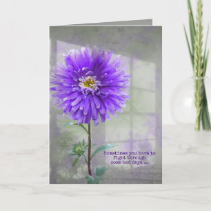Lila Dahlia in Window Shadow Card Karte