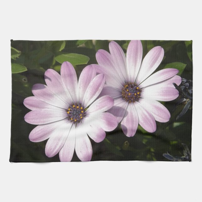 Lila Daisies Küchentuch (Horizontal)