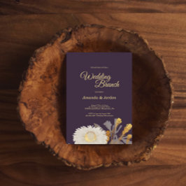 Lila Daisy Antique Wedding Brunch Einladung