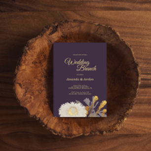 Lila Daisy Antique Wedding Brunch Einladung
