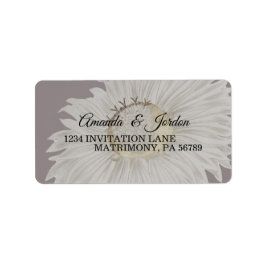 Lila Daisy Antique Wedding RSVP Adressenlabel Adressaufkleber