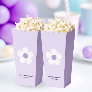 Lila Daisy Birthday Popcorn   Elegant Floral Geschenkschachtel