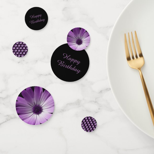 Lila Daisy-Blume benutzerdefinierter Table Confett Konfetti (Gruppe)