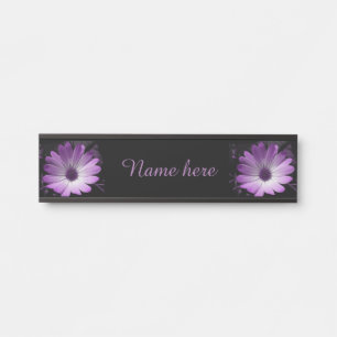 Lila Daisy Blume Benutzerdefiniertes Hängezeichen Türschild