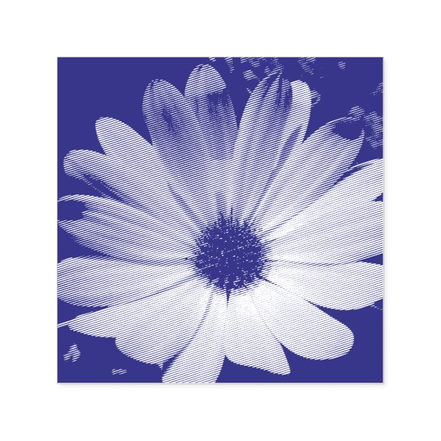 Lila Daisy-Blume-Briefmarke Permastempel (Design)