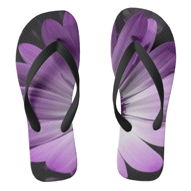 Lila Daisy Blume Flip Flops (Fußbett)