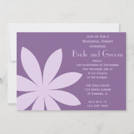 Lila Daisy Blume Hochzeit Probe Dinner Einladung