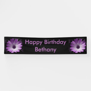 Lila Daisy Blume Personalisiert Banner