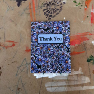 Lila Daisy-Blume Postkarte