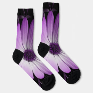 Lila Daisy-Blume Socken