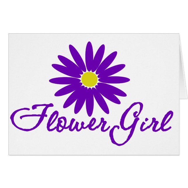 Lila Daisy Flower Girl (Vorderseite (Horizontal))
