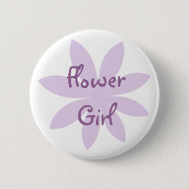 Lila Daisy Flower Girl Button