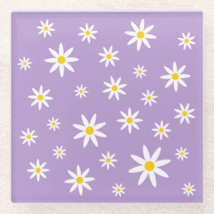 Lila Daisy-Untersetzer Glasuntersetzer