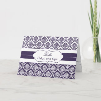 lila Damask Business Danke Cards