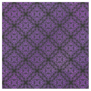 Lila Damask Medallion Muster Stoff