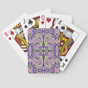 Lila Damaskus Design Classic-Karten Spielkarten