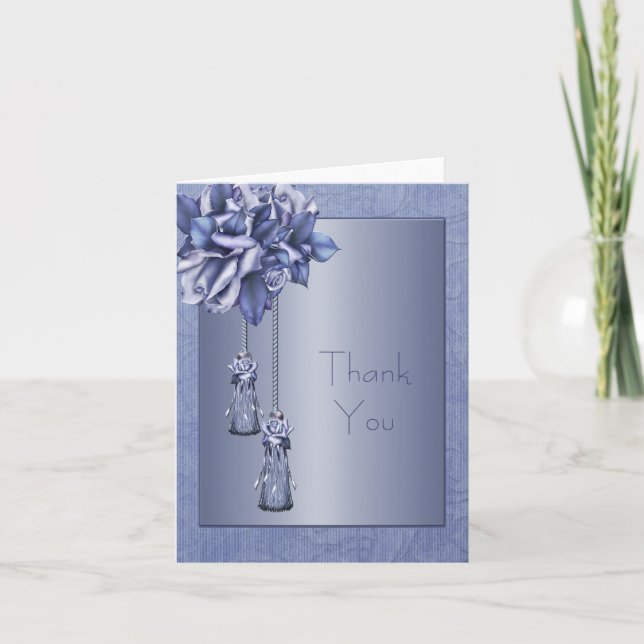 Lila Damaskus-Rose Vielen Dank an Ihre Karten (Vorderseite)