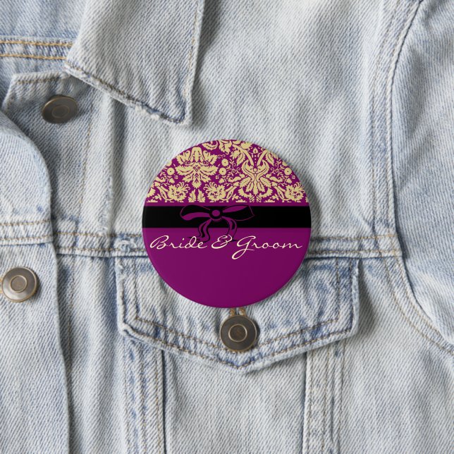 Lila Damast Button (Beispiel)