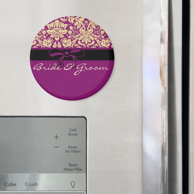 Lila Damast Magnet (In Situ (Kühlschrank))