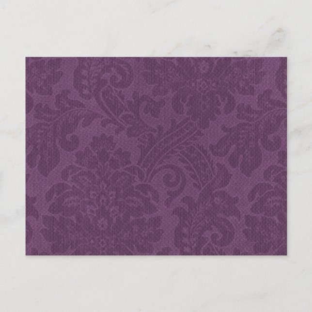 Lila DAmmasken Muster Hintergrund Postkarte (Vorderseite)