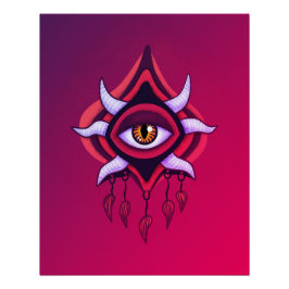 Lila Dämonenauge - Kunst des gotischen Okkultismus Poster