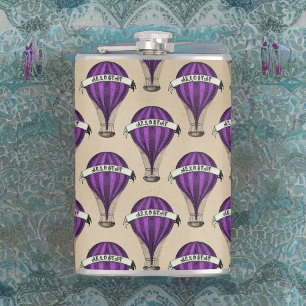 Lila Dampfluftschiffe Flachmann