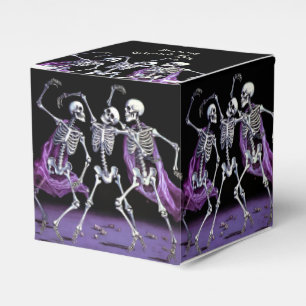 Lila Dancing Skeletons Gothic Wedding Geschenkschachtel
