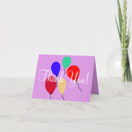 Lila Danke, dass Sie den Geburtstagsballon gefloge Dankeskarte