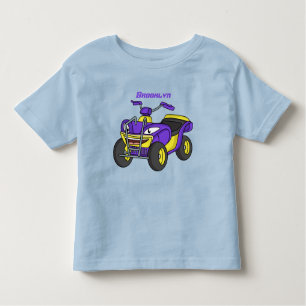 Lila Darstellung des Cartoon von Quad Kleinkind T-shirt