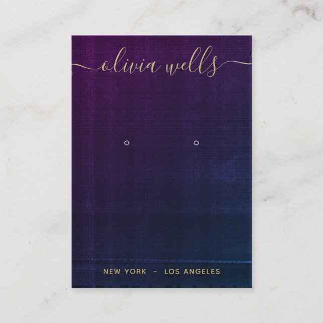 Lila Darstellung von Textskripten für Navy Visitenkarte (Vorderseite)