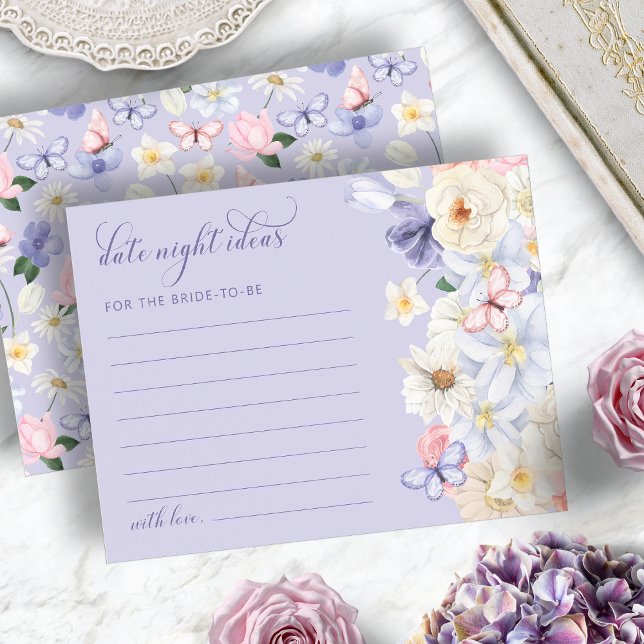 Lila Datumskarte (Purple Date Night Ideas Card
)