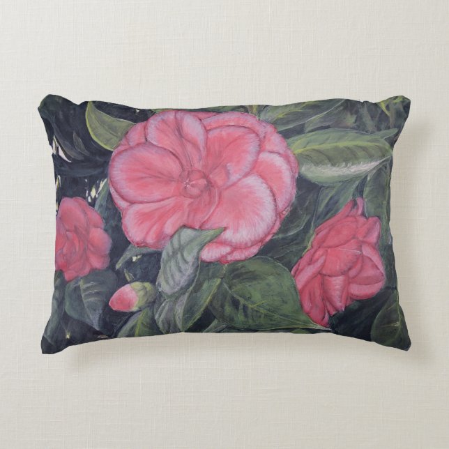 Lila Dawn Camellia Pillow Dekokissen (Vorderseite)