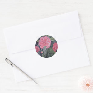 Lila Dawn Camellia Stickers