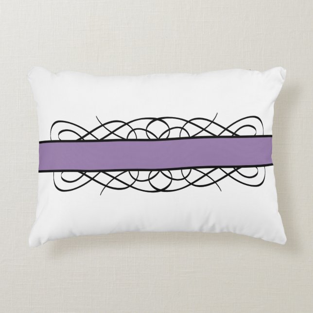 Lila Deko Blühe Akzent Pillow Dekokissen (Vorderseite)