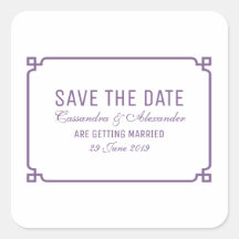 Lila Deko Chic Save the Date