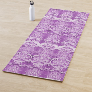 Lila Dekorationsmotiv Yogamatte