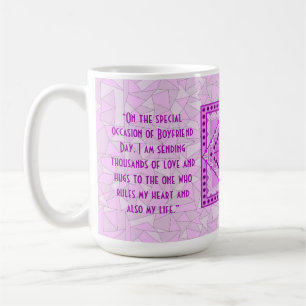 LILA DEKORATIVE ART TASSE FÜR KUNSTTAG