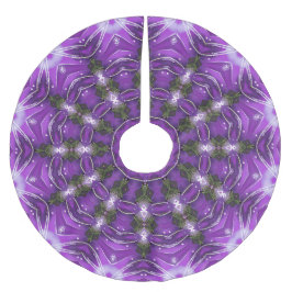 Lila dekoratives Baumrock Polyester Weihnachtsbaumdecke