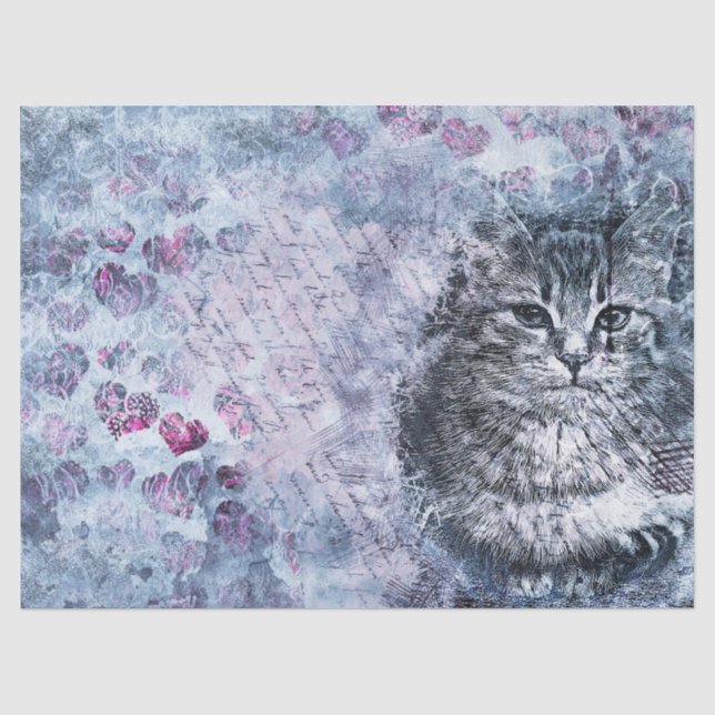 Lila Dekoupage Tissue Paper Seidenpapier (Vorderseite)