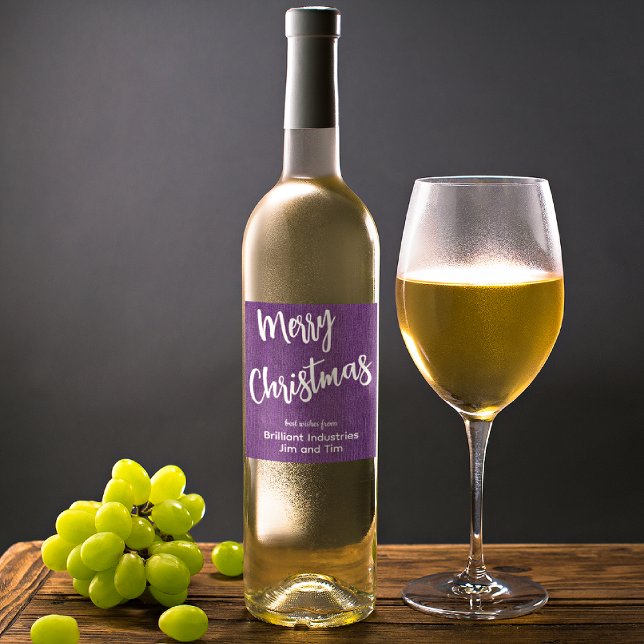 Lila Denim White Script, Business Name Set 6 Weinetikett (Von Creator hochgeladen)