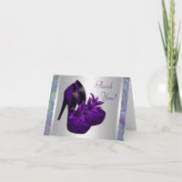 Lila der Orchideen-hohe Heels dankt Ihnen Karten